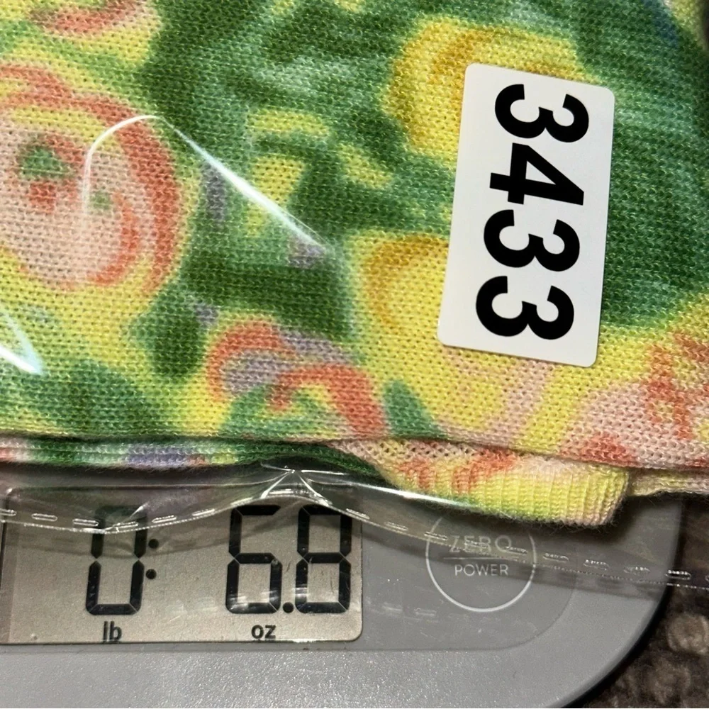 Anthropologie Yellow Bird Women’s S Colored Pencil Yellow Green Floral Cardigan - Picture 10 of 10